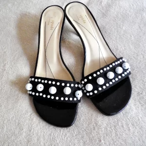 Kate Spade Black & White Mules /Size 8
