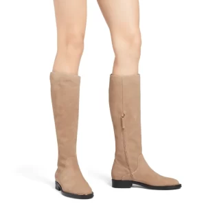 La Canadienne Tall Suede Boots in Biscotti Beige