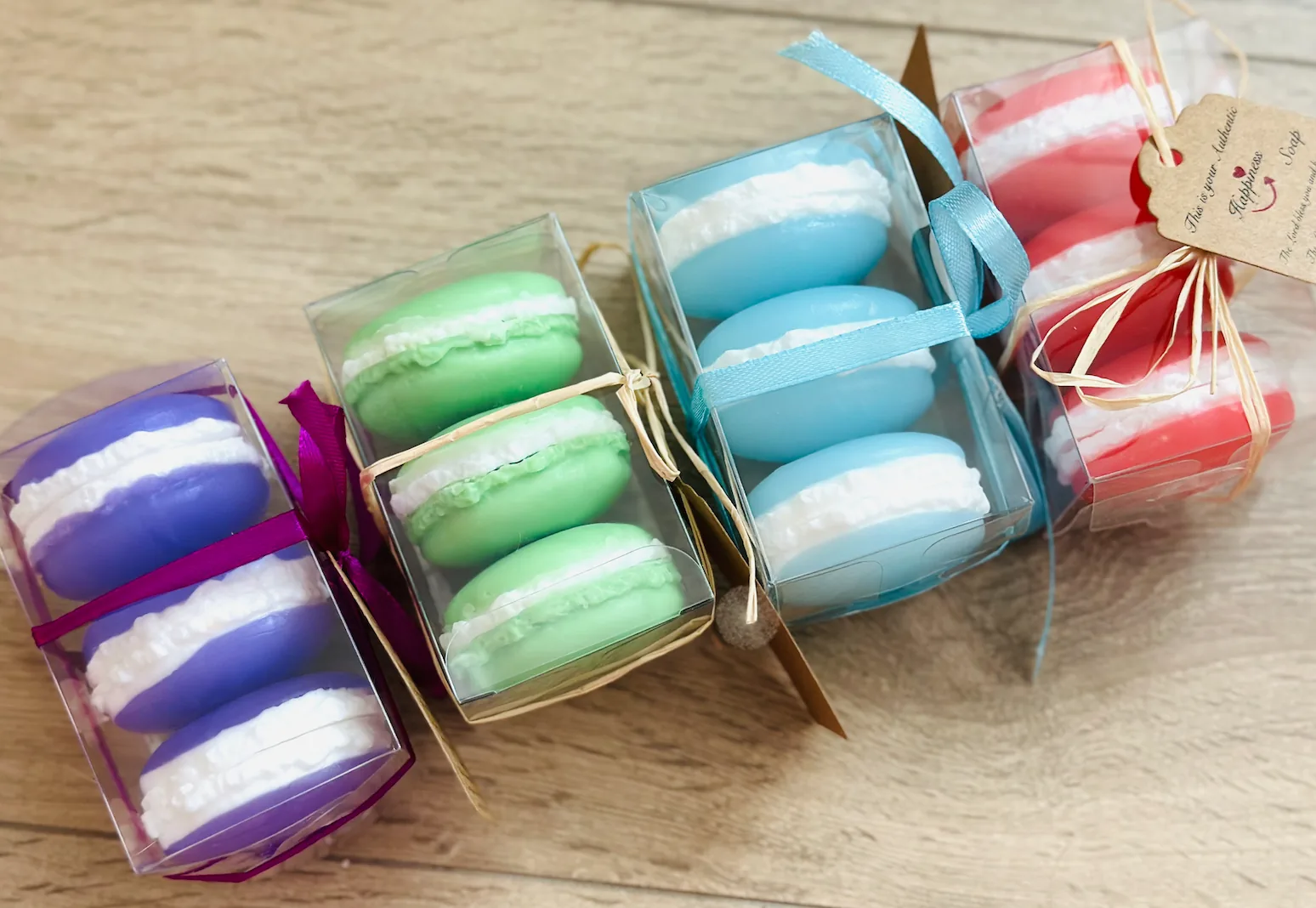 Handmade Pretty Macaroons Soap Set of 3 in Box — image 5