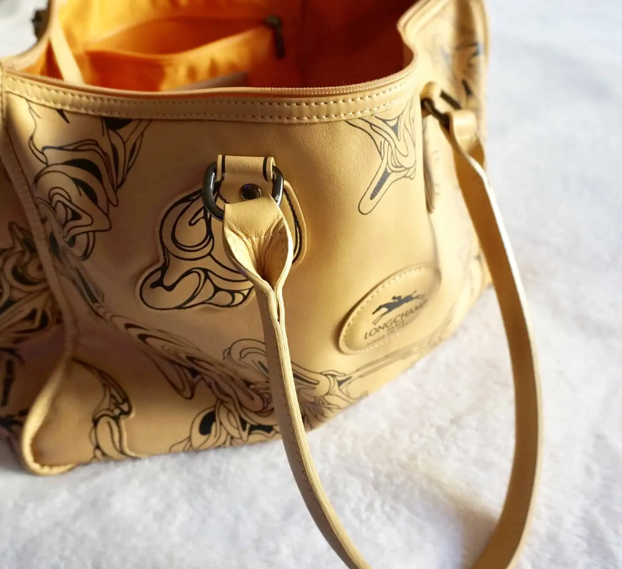 Rare Longchamp “Moerman Edition” Leather Tote — image 4