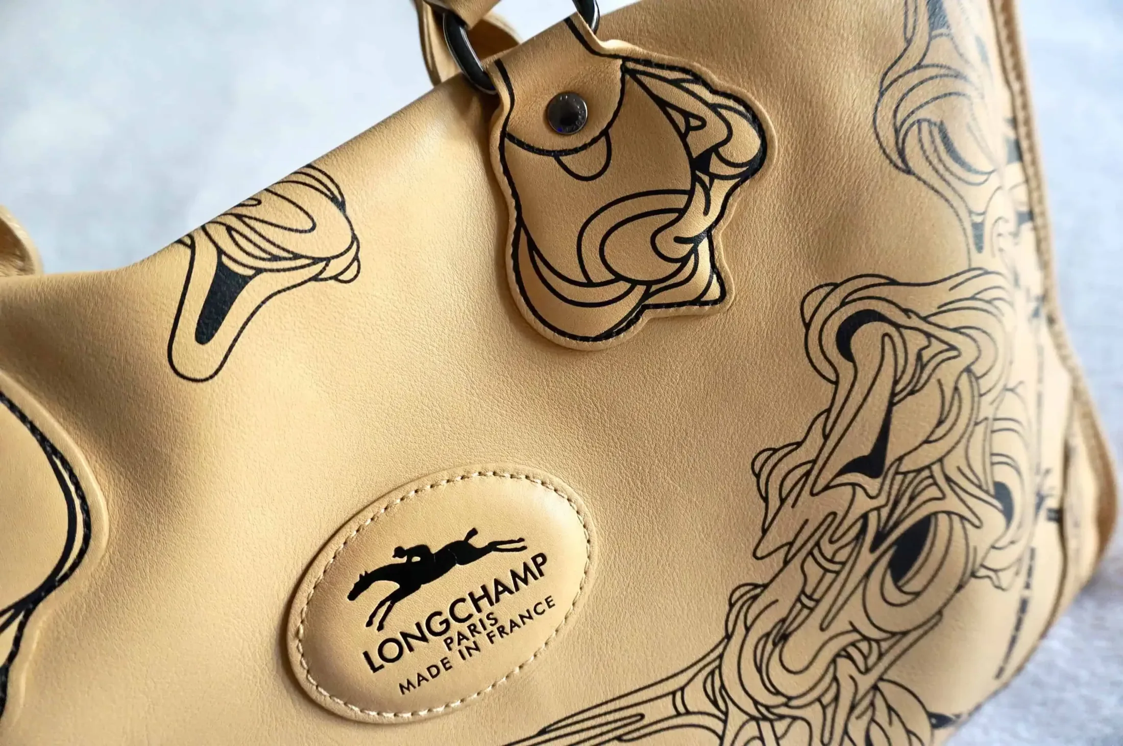 Rare Longchamp “Moerman Edition” Leather Tote — image 7