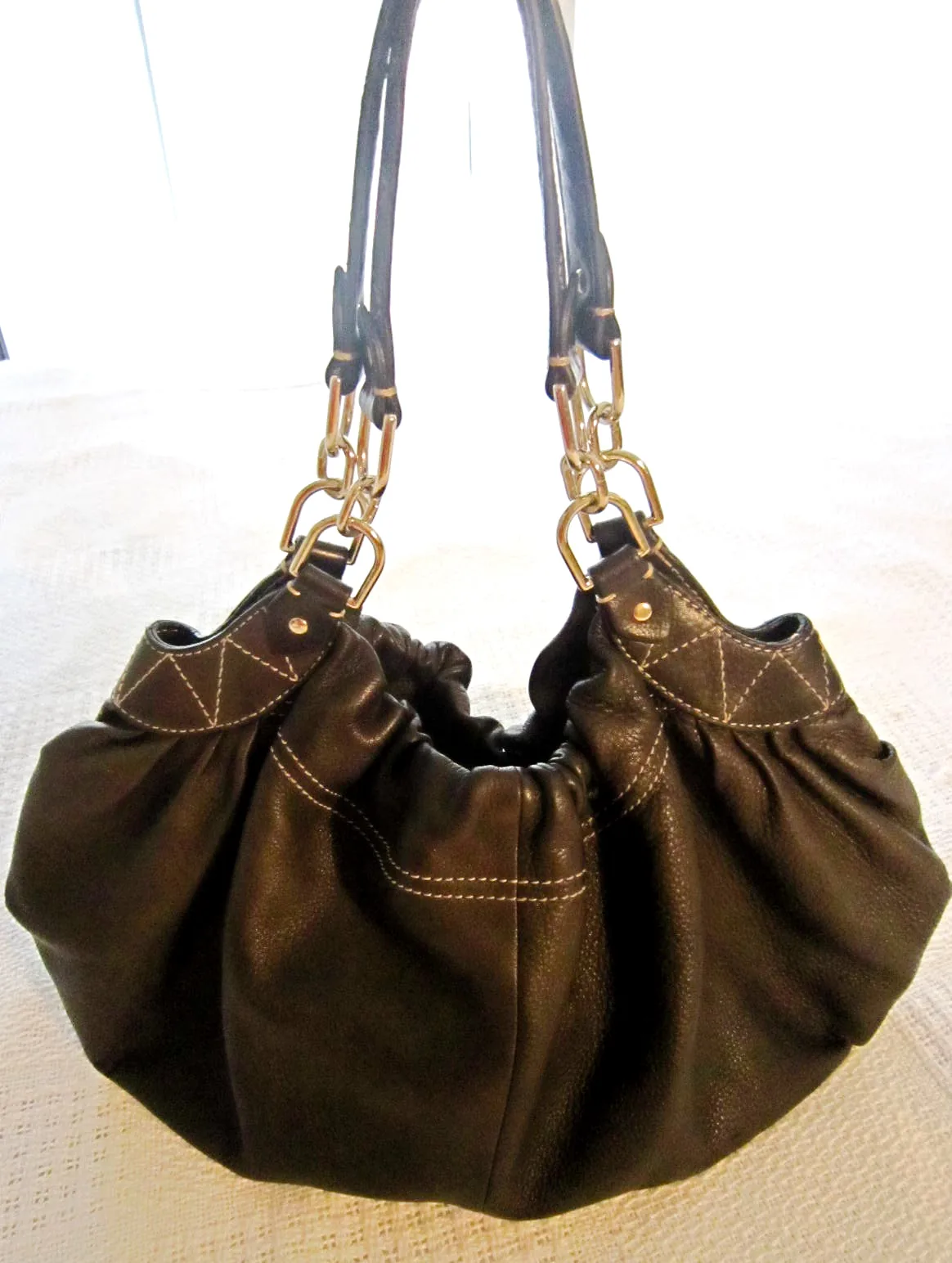 Laundry by Shelli Segal Black Leather Hobo Bag — image 2