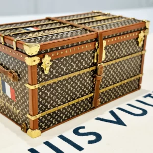 Miniature Miss France Wooden Mail Trunk