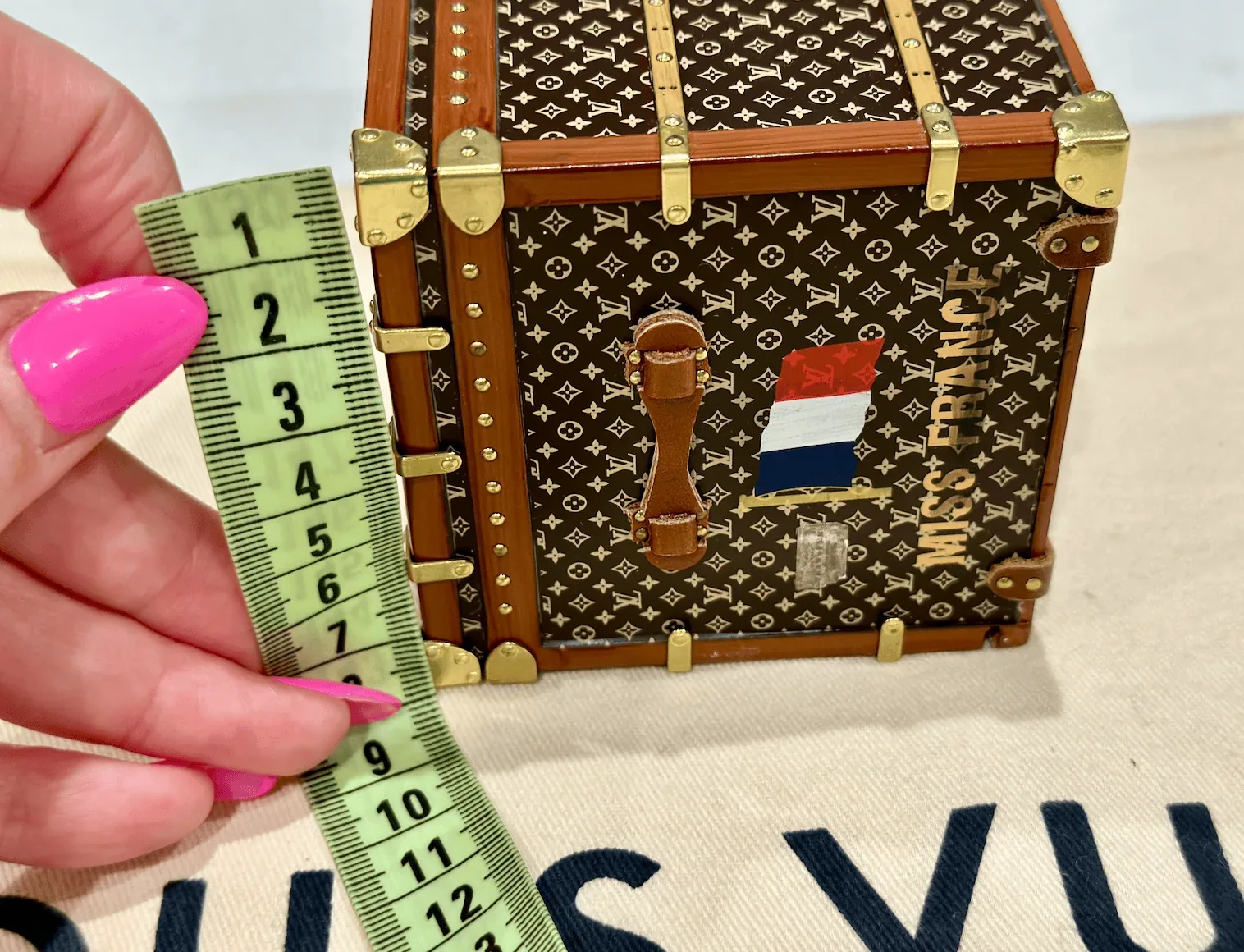 Miniature Miss France Wooden Mail Trunk — image 14