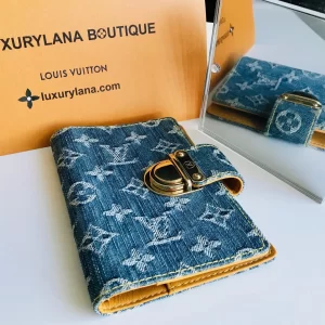 Monogram Blue Denim Agenda Day Planner