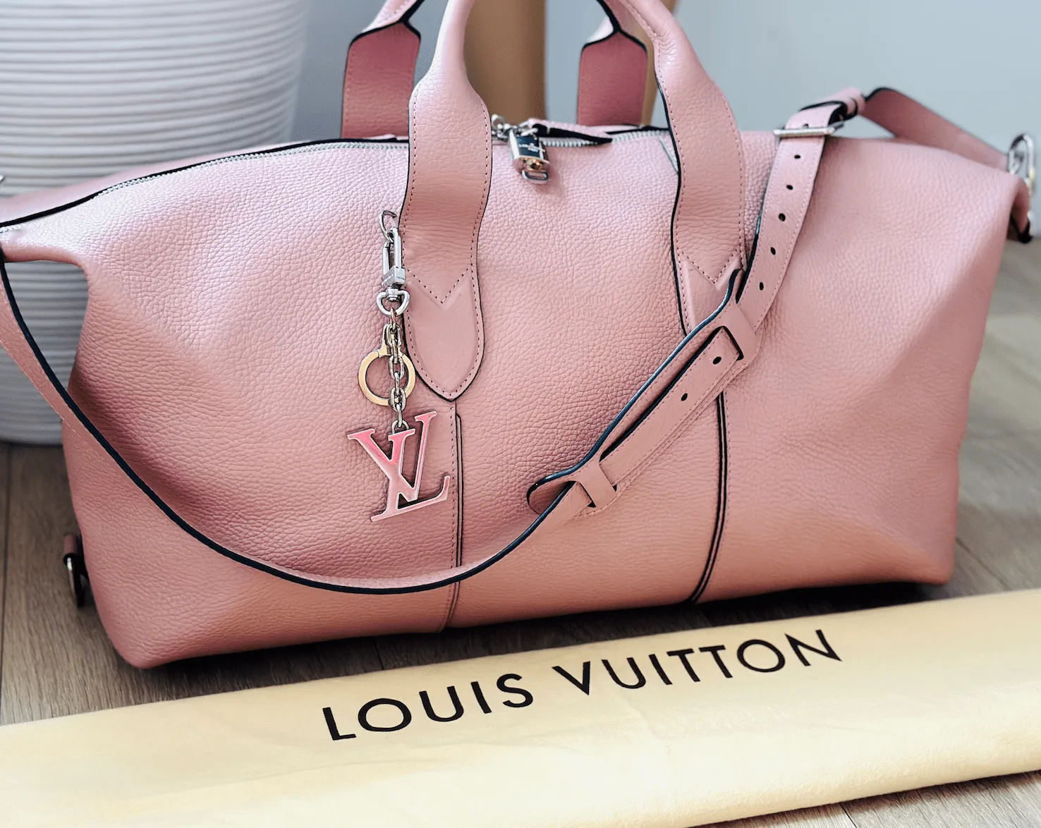 Astralis Magnolia Baby Pink Ballerine Taurillon Leather Boston Bandoliere Bag