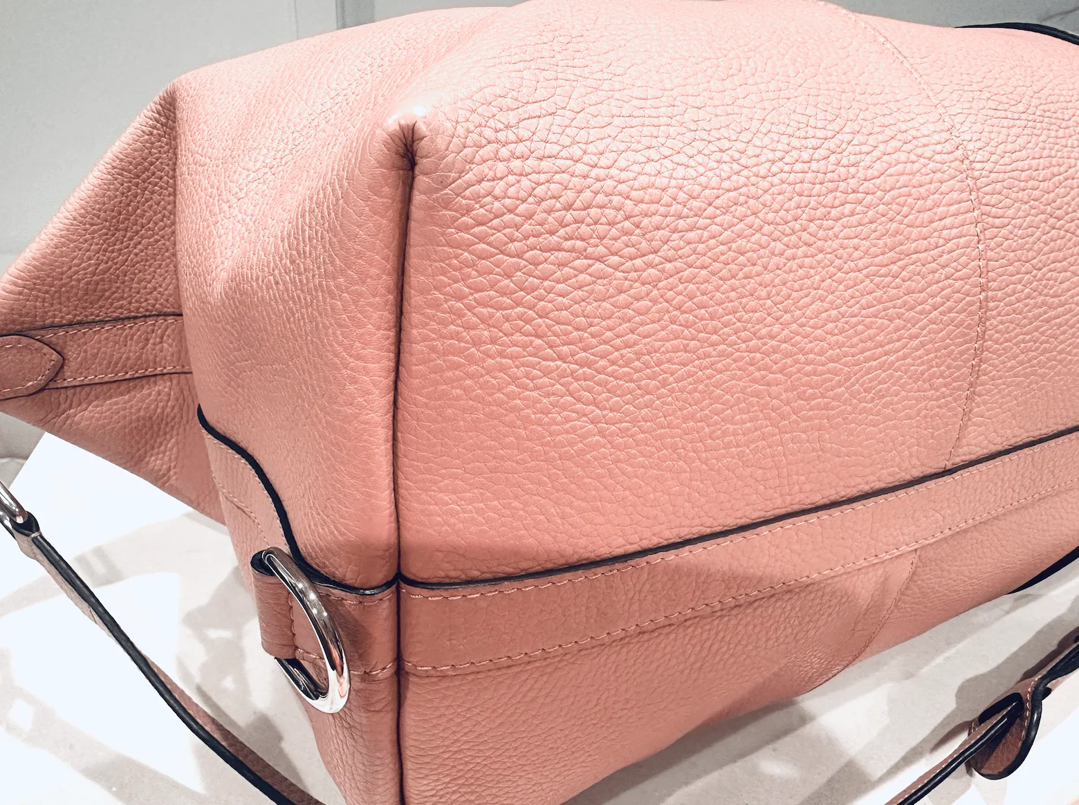Astralis Magnolia Baby Pink Ballerine Taurillon Leather Boston Bandoliere Bag — image 9