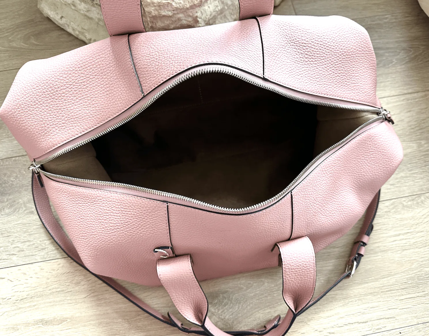 Astralis Magnolia Baby Pink Ballerine Taurillon Leather Boston Bandoliere Bag — image 10