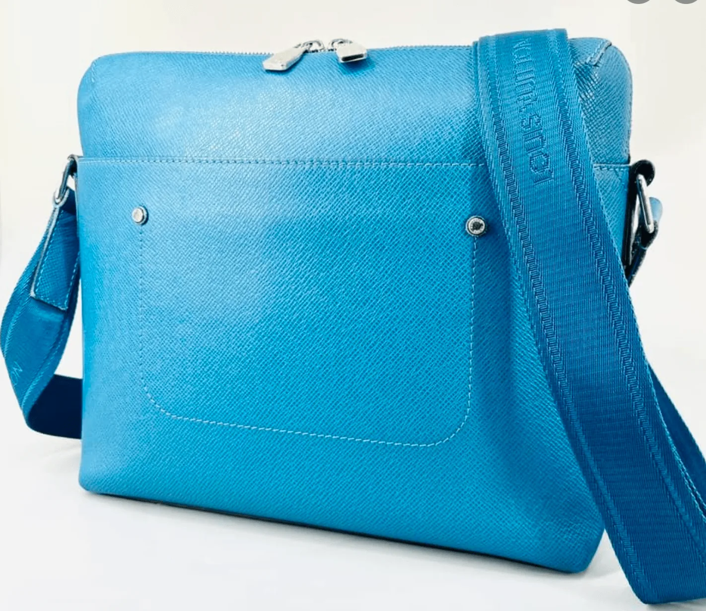 Blue Taiga Leather Grigori Messenger/Cross Body Bag
