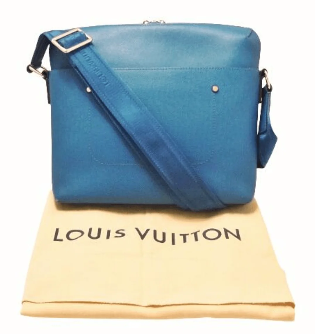 Blue Taiga Leather Grigori Messenger/Cross Body Bag — image 2