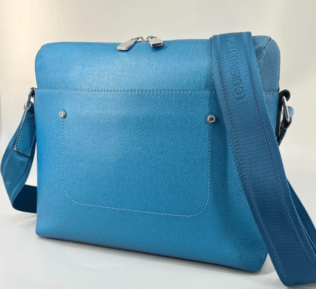 Blue Taiga Leather Grigori Messenger/Cross Body Bag — image 3