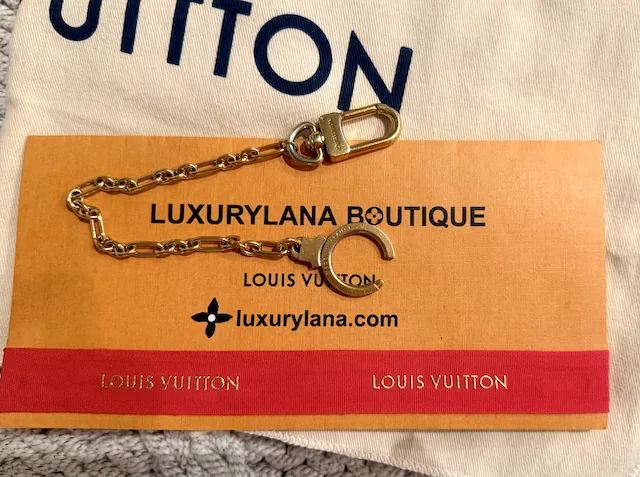 Goldtone Brass Bag Extender/Key Chain