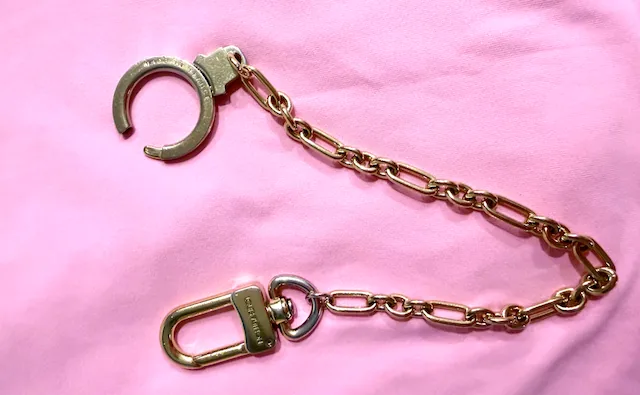 Goldtone Brass Bag Extender/Key Chain — image 2