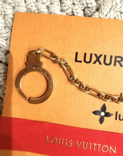Goldtone Brass Bag Extender/Key Chain — image 5