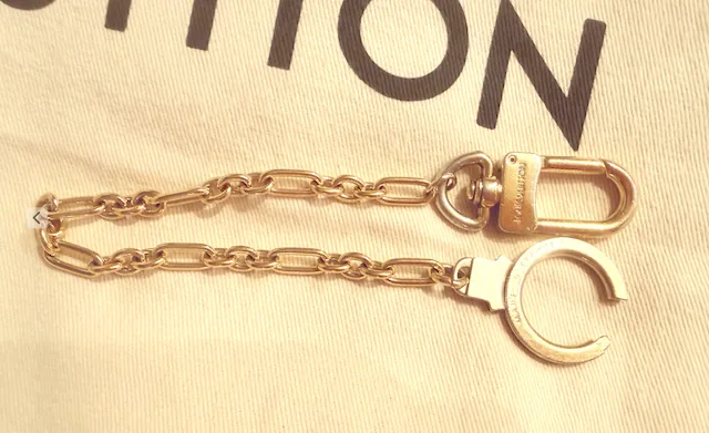 Goldtone Brass Bag Extender/Key Chain — image 6