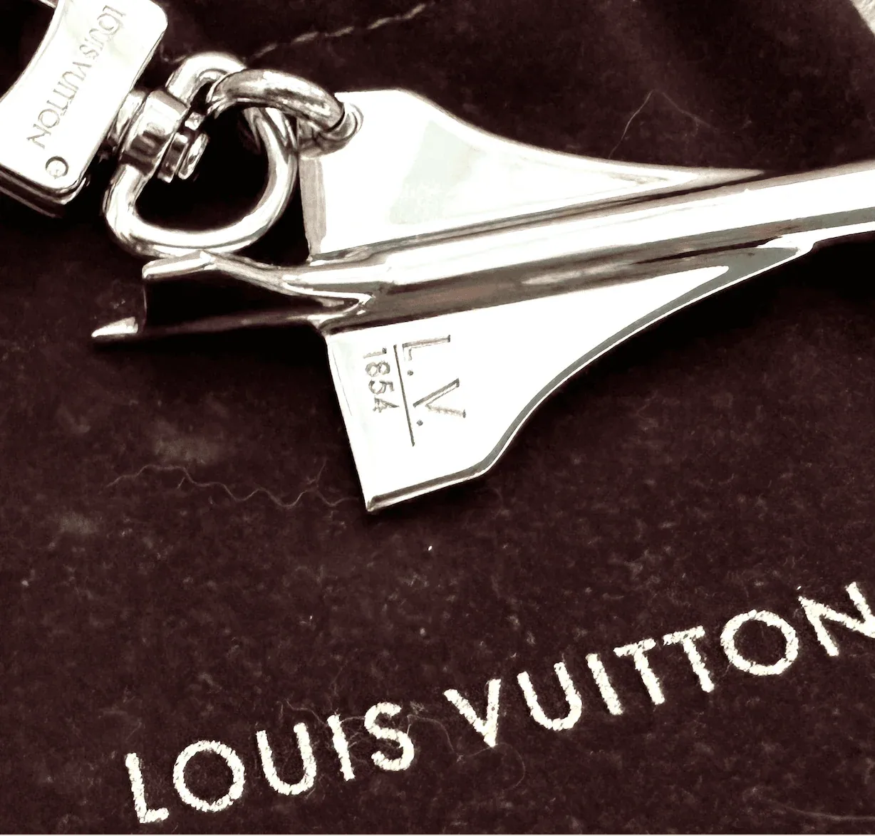 Louis Vuitton Airplane Silver Sky Tour Key Holder/Bag Charm — image 6