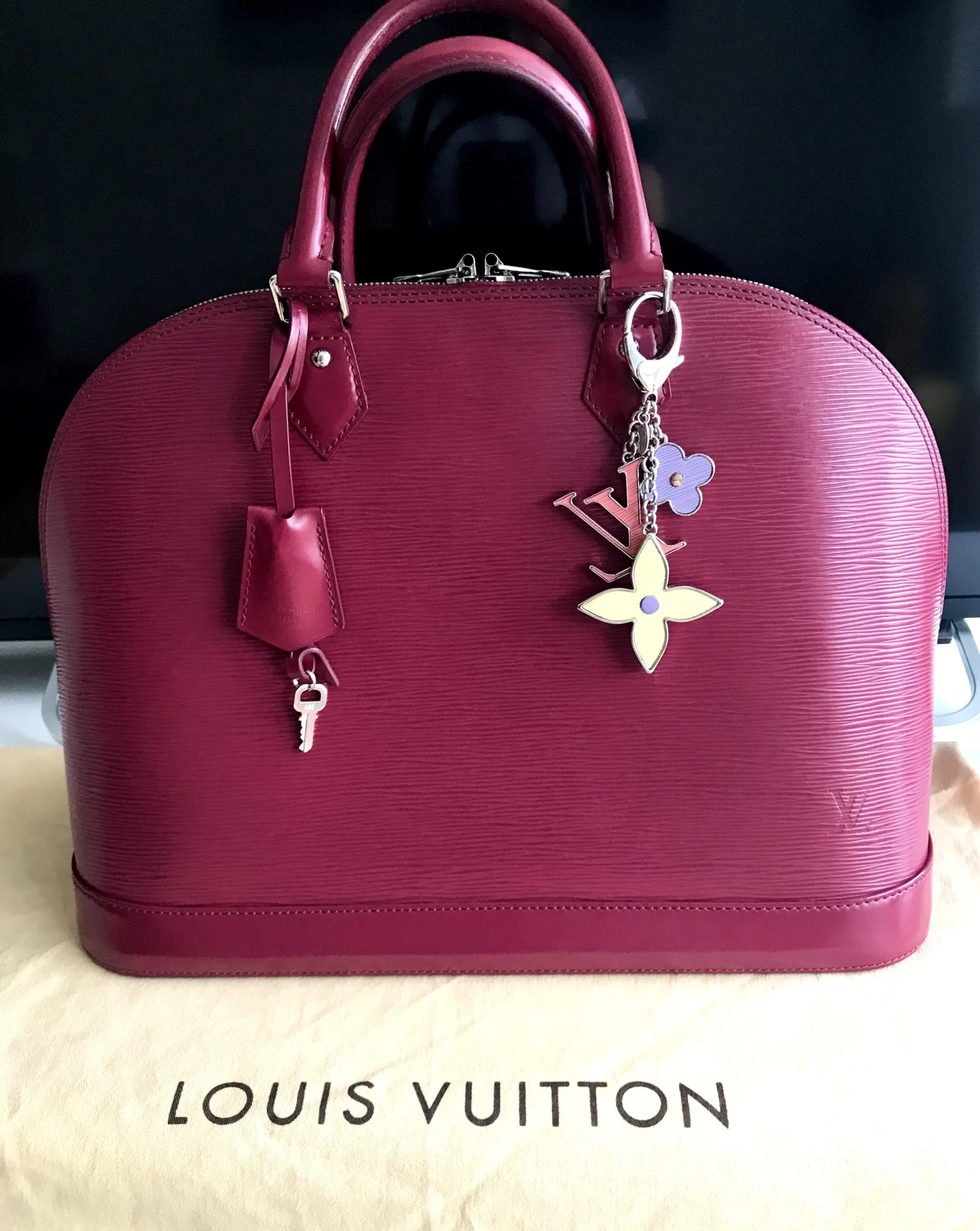 Alma GM Fuchsia Epi Leather Handbag — image 5