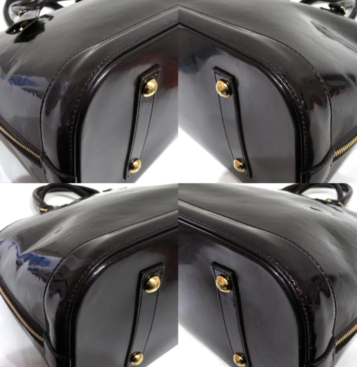 Alma GM Vernis Amarante Leather Handbag — image 16