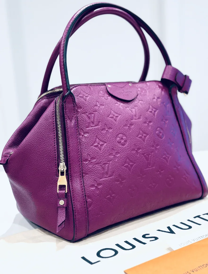 Amethyste Monogram Empreinte Leather Marais MM Satchel