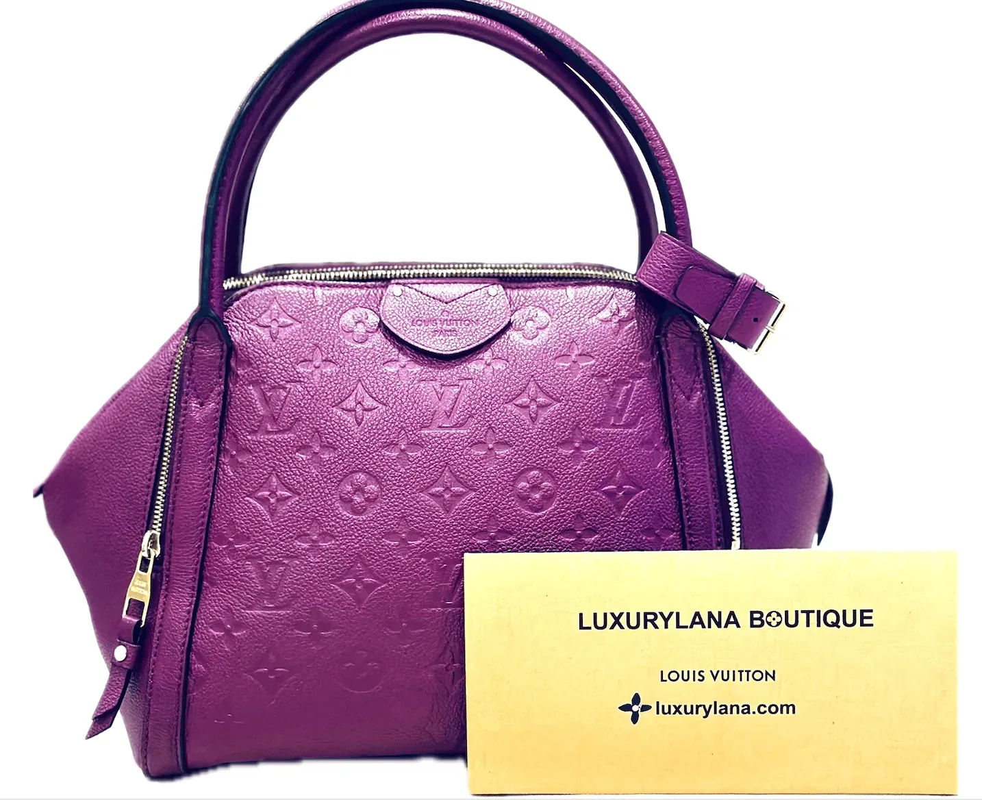 Amethyste Monogram Empreinte Leather Marais MM Satchel — image 3