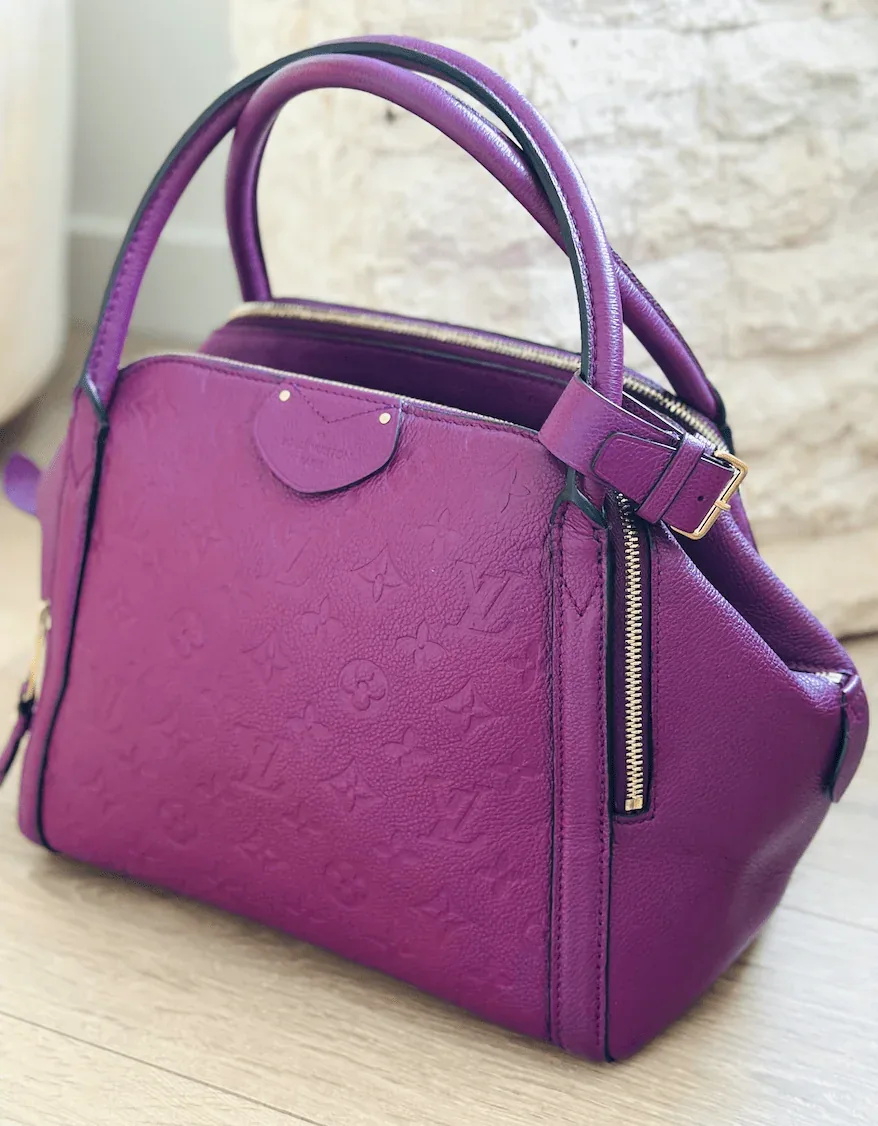 Amethyste Monogram Empreinte Leather Marais MM Satchel — image 5