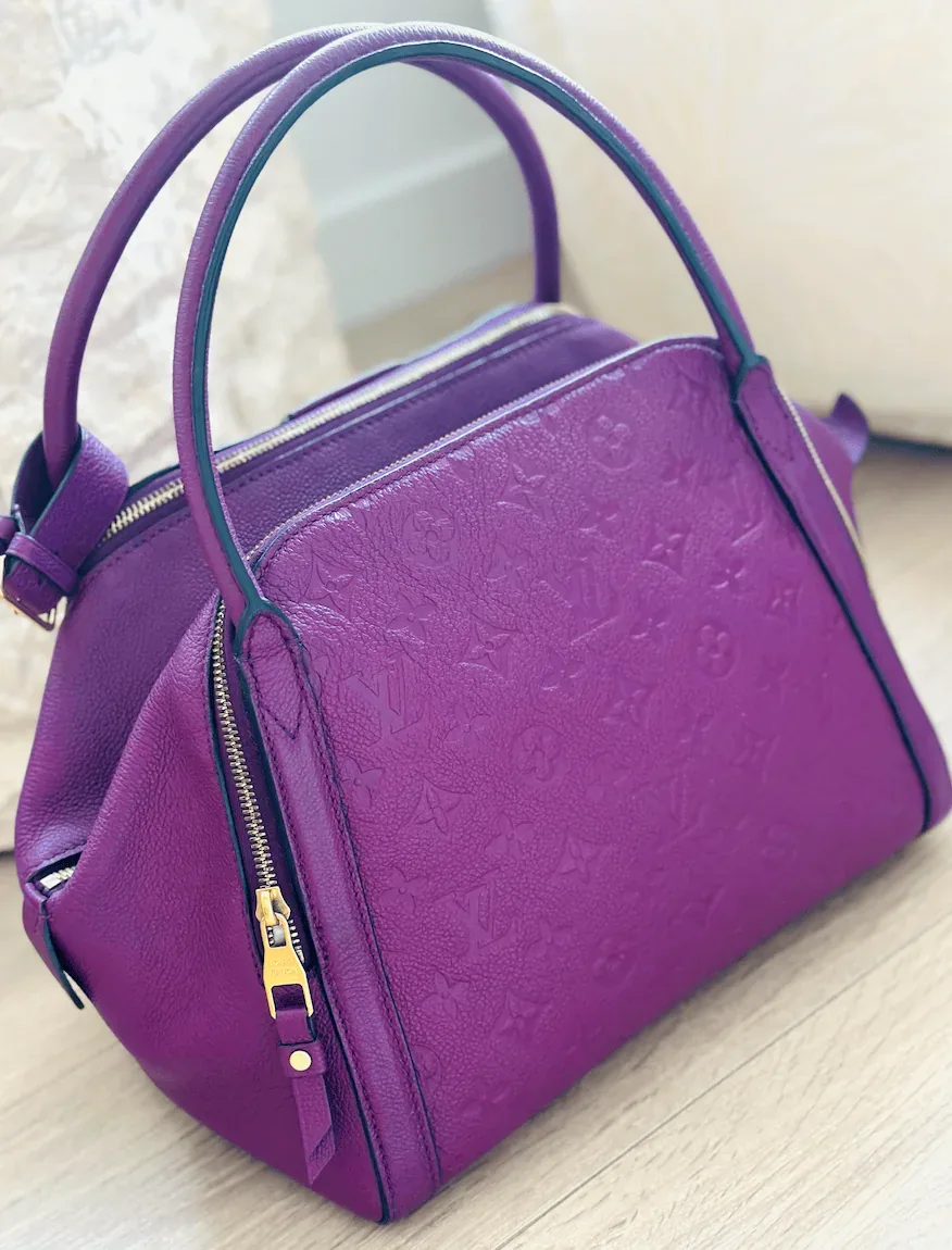 Amethyste Monogram Empreinte Leather Marais MM Satchel — image 6