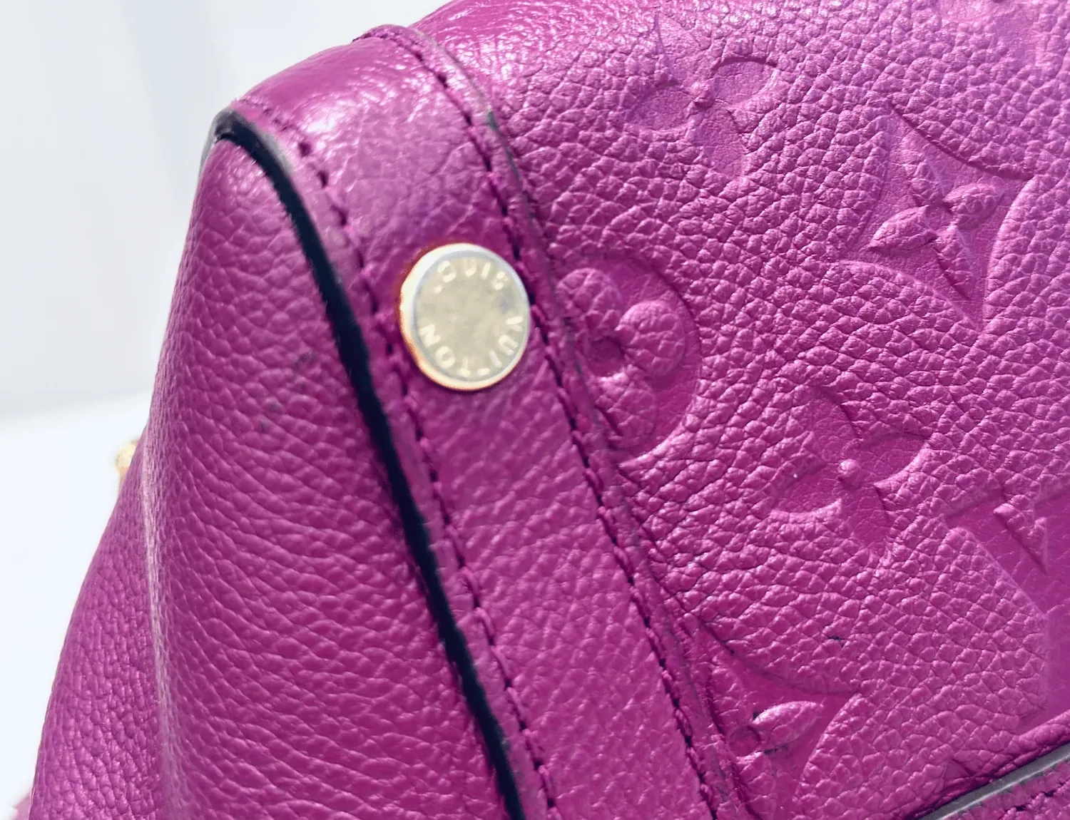 Amethyste Monogram Empreinte Leather Marais MM Satchel — image 11