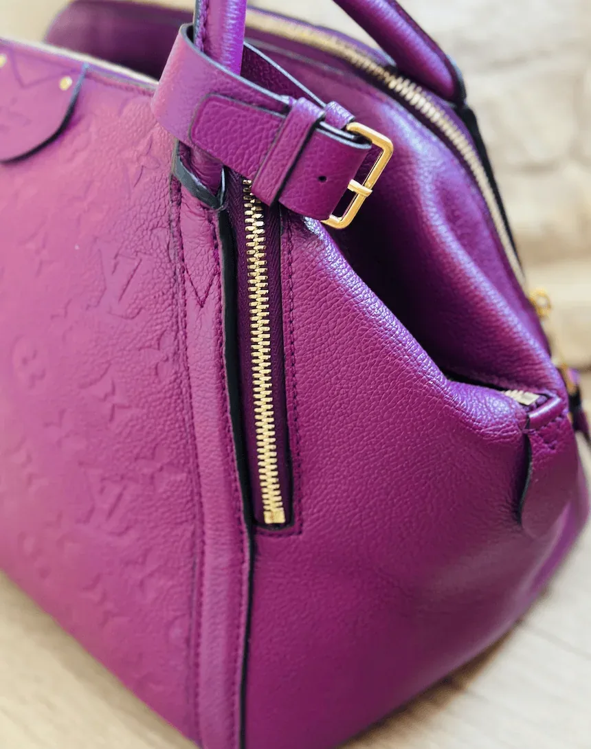 Amethyste Monogram Empreinte Leather Marais MM Satchel — image 14
