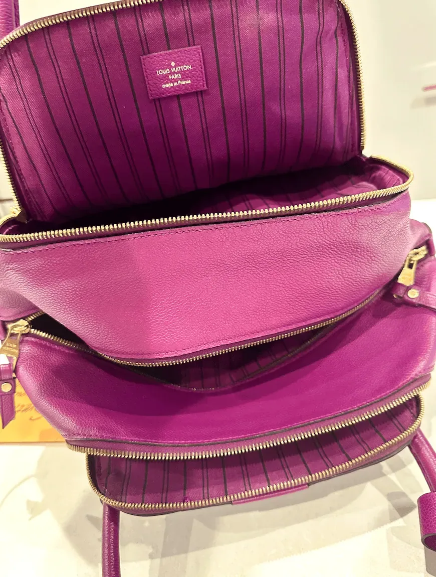 Amethyste Monogram Empreinte Leather Marais MM Satchel — image 17