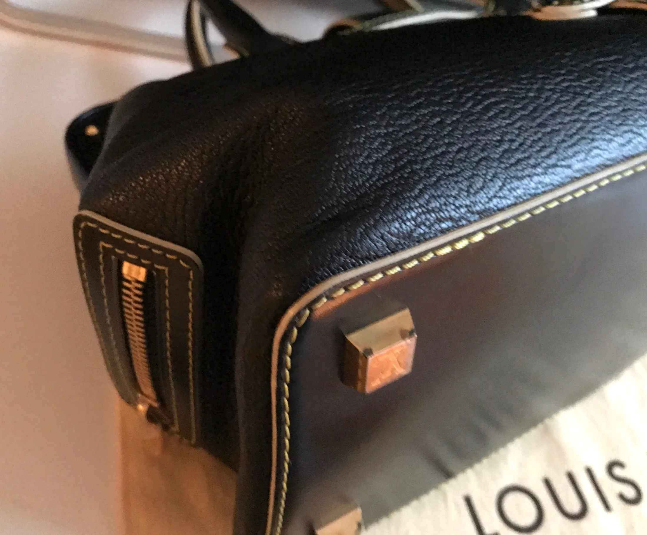 Louis Vuitton L’Ingenieux PM Black Leather Boston Bag — image 9