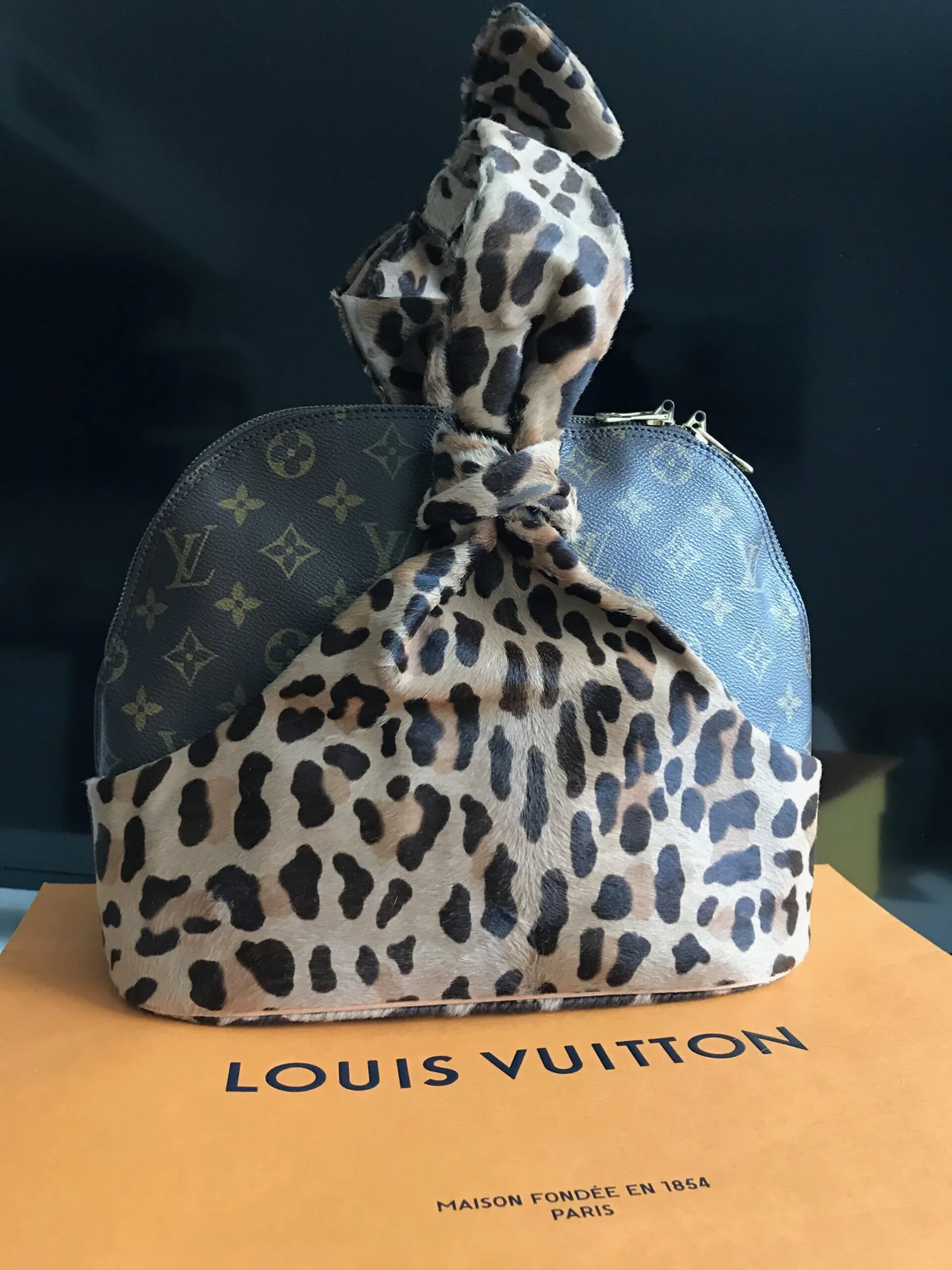 Azzedine Alaia Leopard Monogram Alma Handbag — image 3
