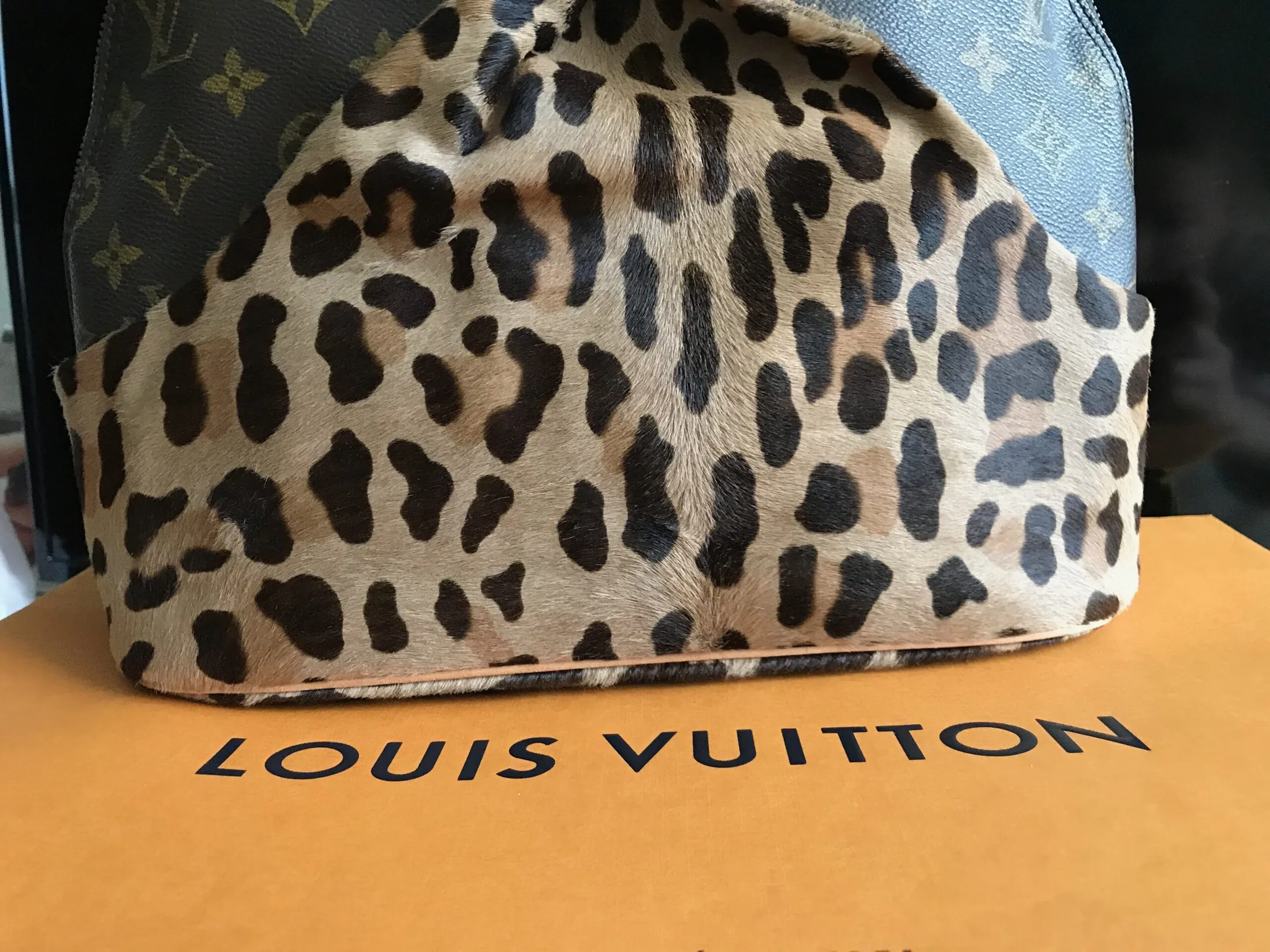 Azzedine Alaia Leopard Monogram Alma Handbag — image 9