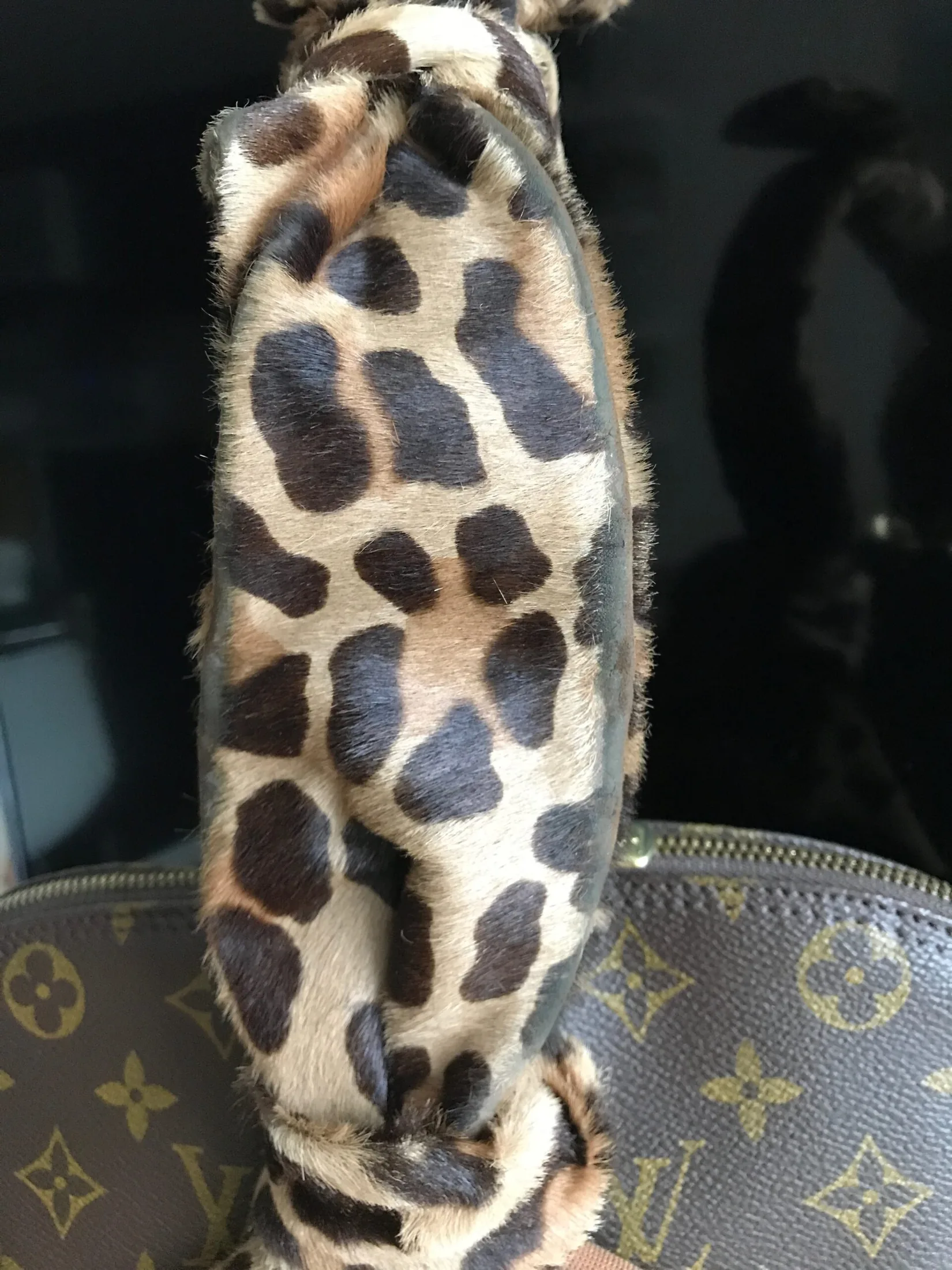 Azzedine Alaia Leopard Monogram Alma Handbag — image 14
