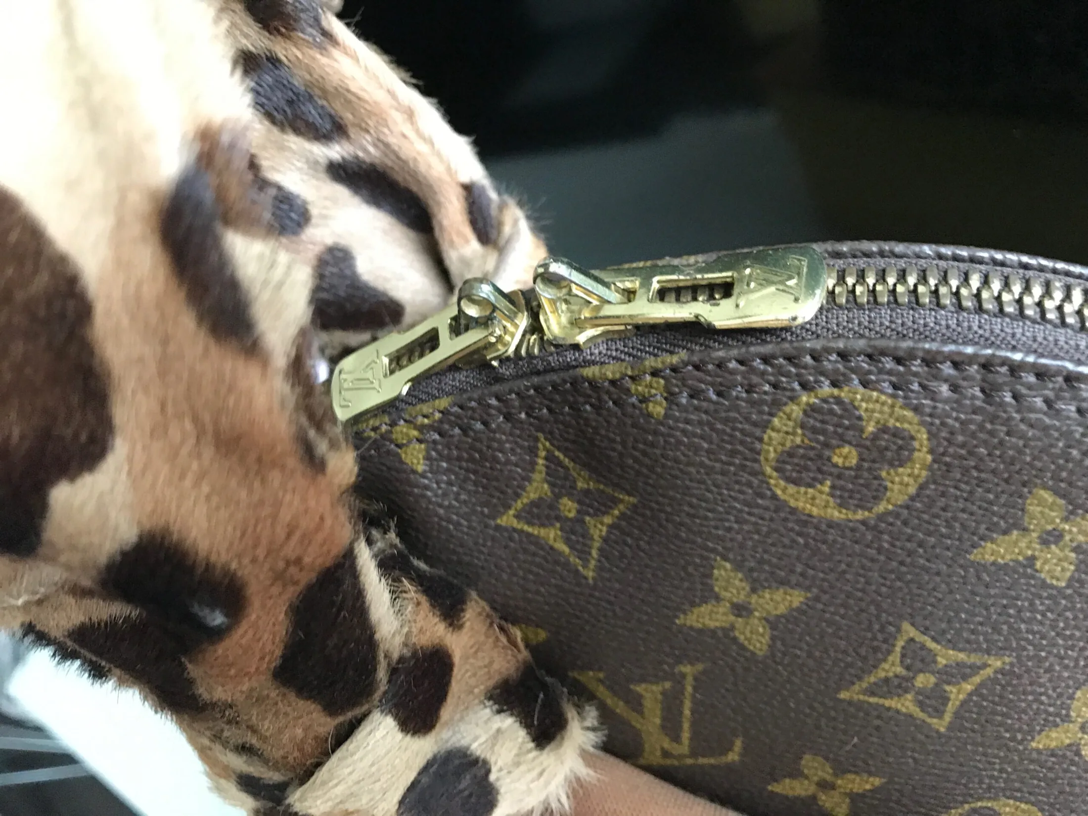 Azzedine Alaia Leopard Monogram Alma Handbag — image 16