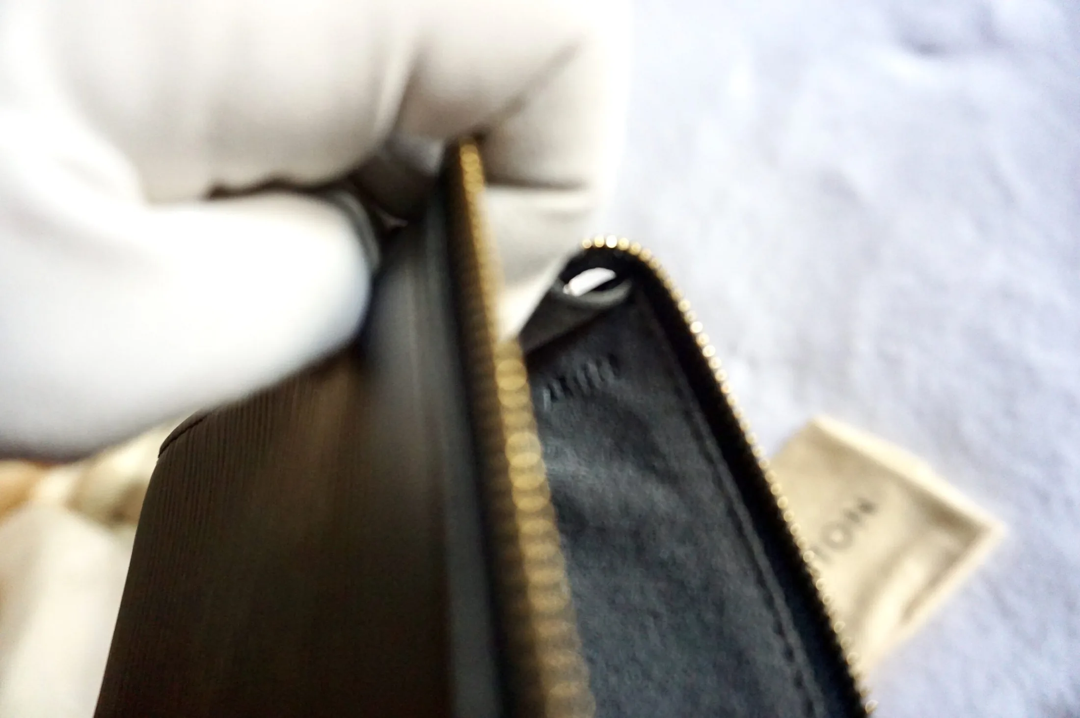 Black Epi Leather Pochette Handbag — image 9