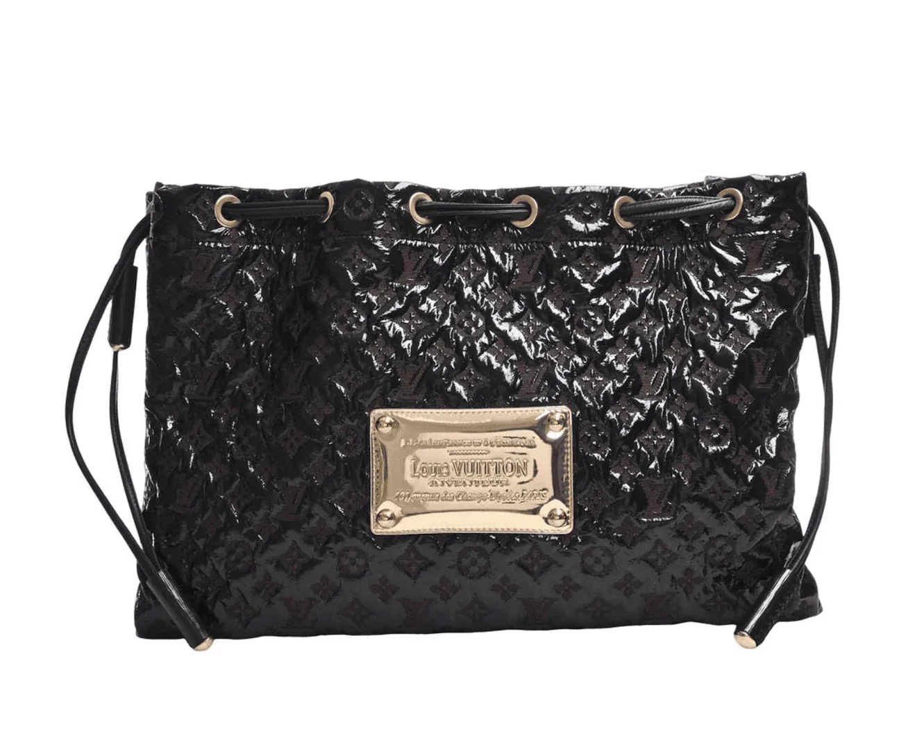 Black Monogram Cocoa Vinyl Patent Squishy Leather Bag — image 6