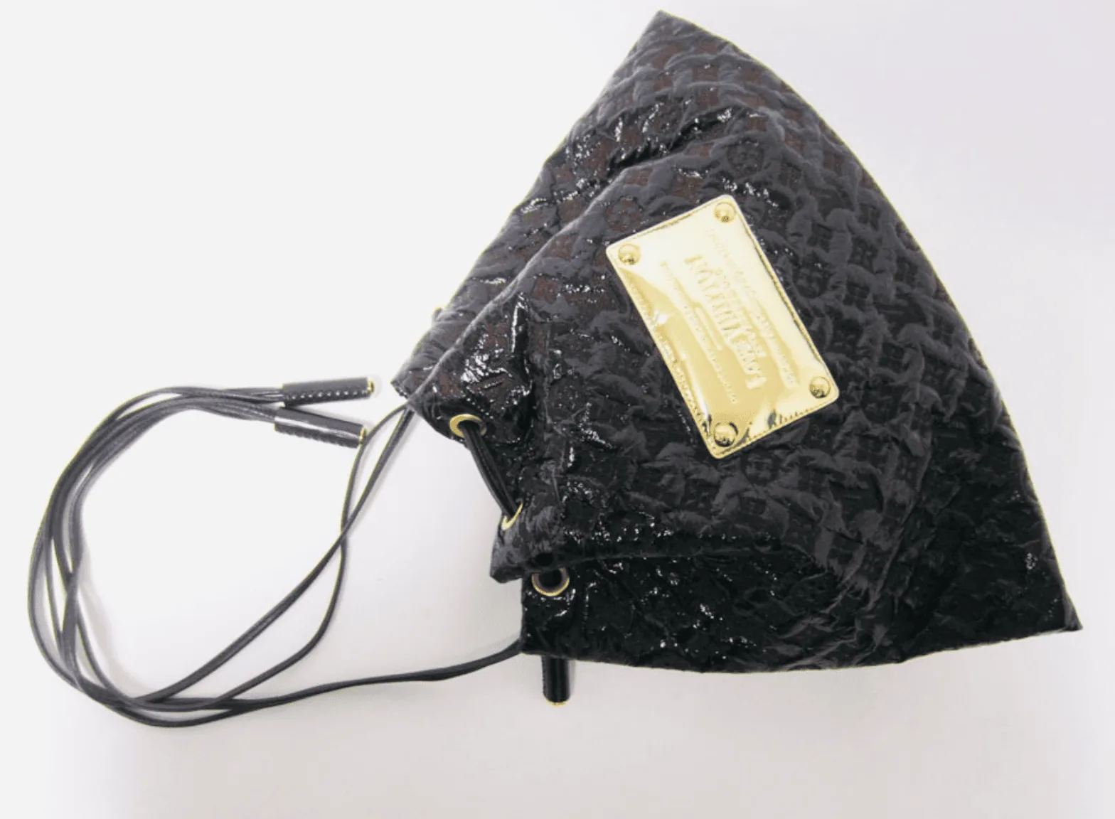 Black Monogram Cocoa Vinyl Patent Squishy Leather Bag — image 8