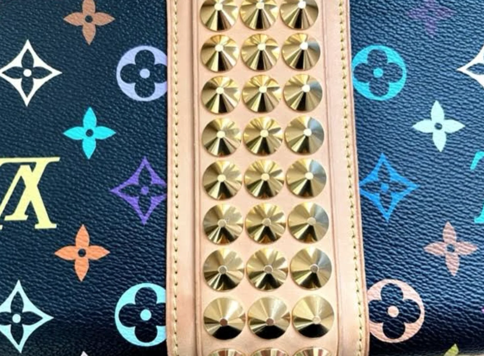 Louis Vuitton Black Multicolor Courtney Studs Pochette Clutch — image 4