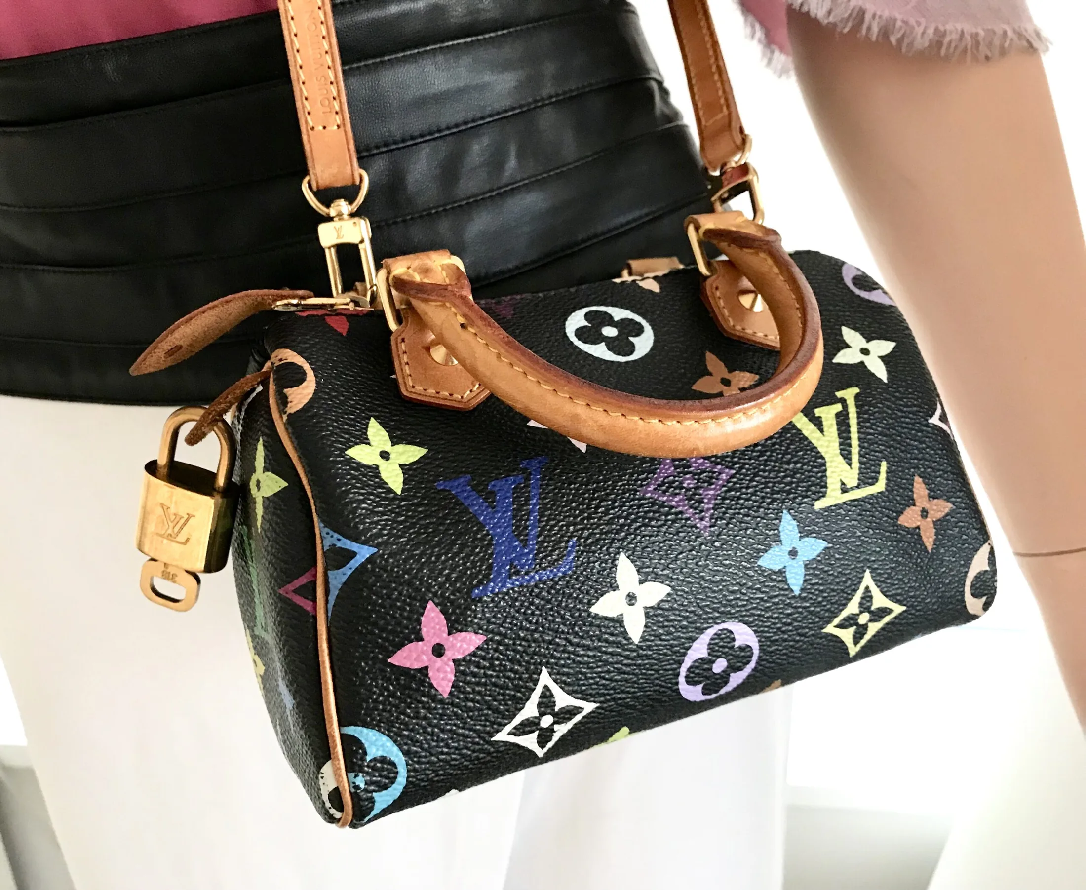 Black Multicolor Mini Speedy Nano Handbag — image 6