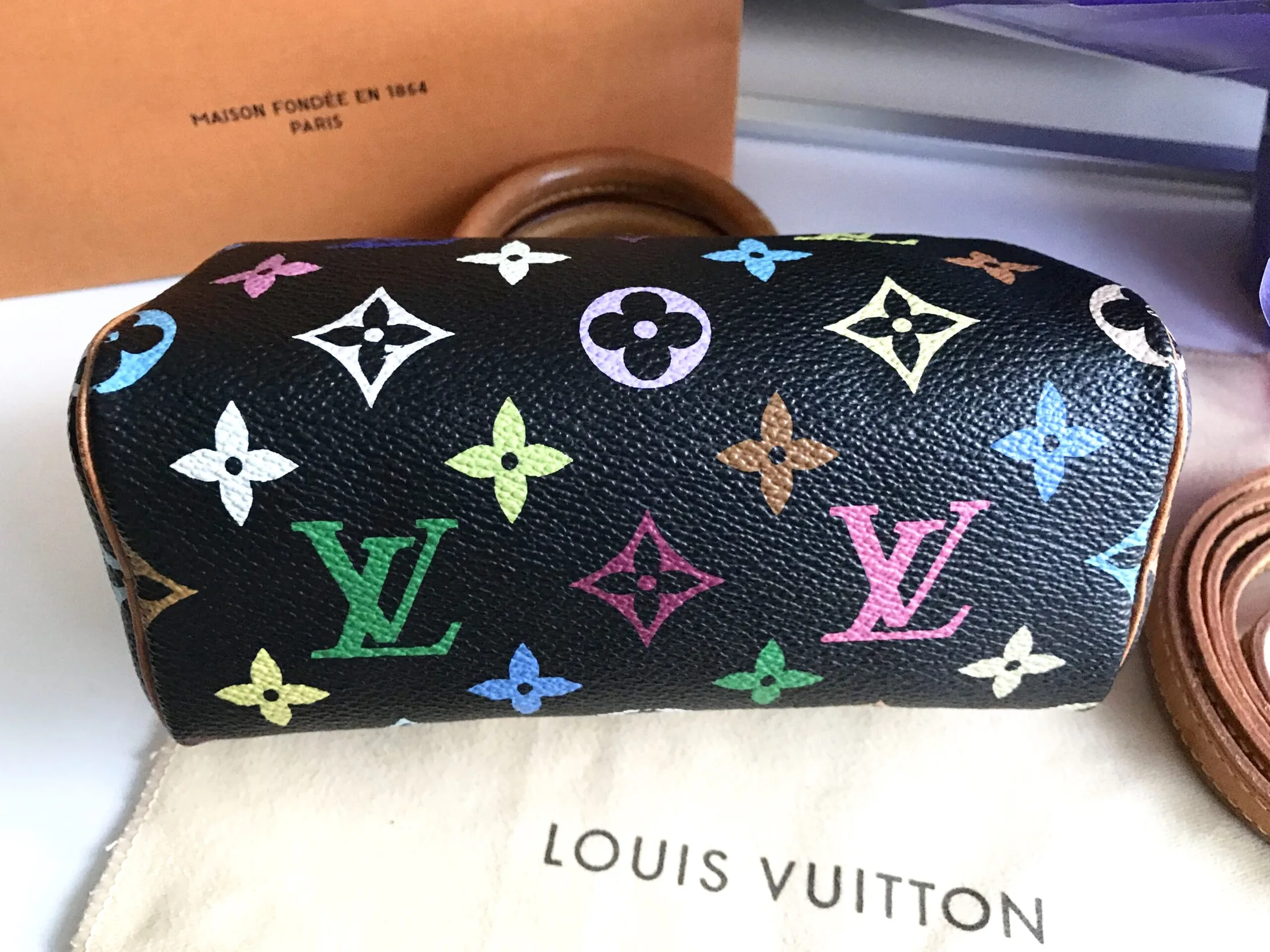 Black Multicolor Mini Speedy Nano Handbag — image 15