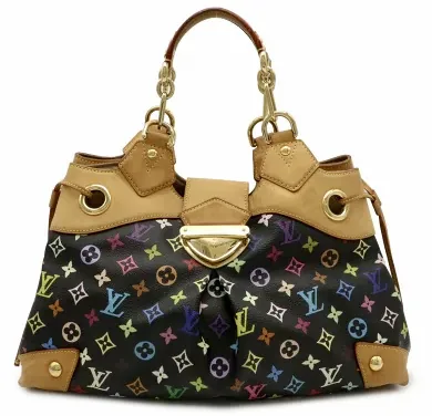 Takashi Murakami Black Multicolor Monogram Ursula Handbag