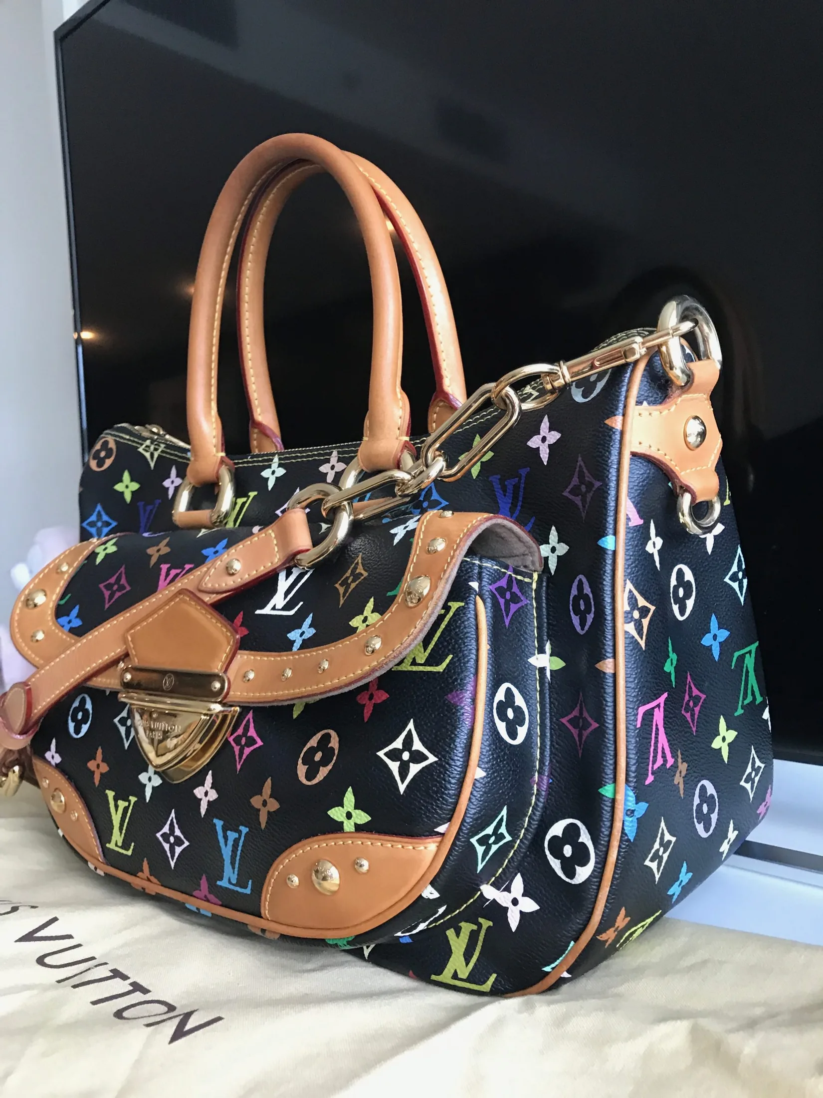 Louis Vuitton Black Multicolor Rita Handbag — image 2