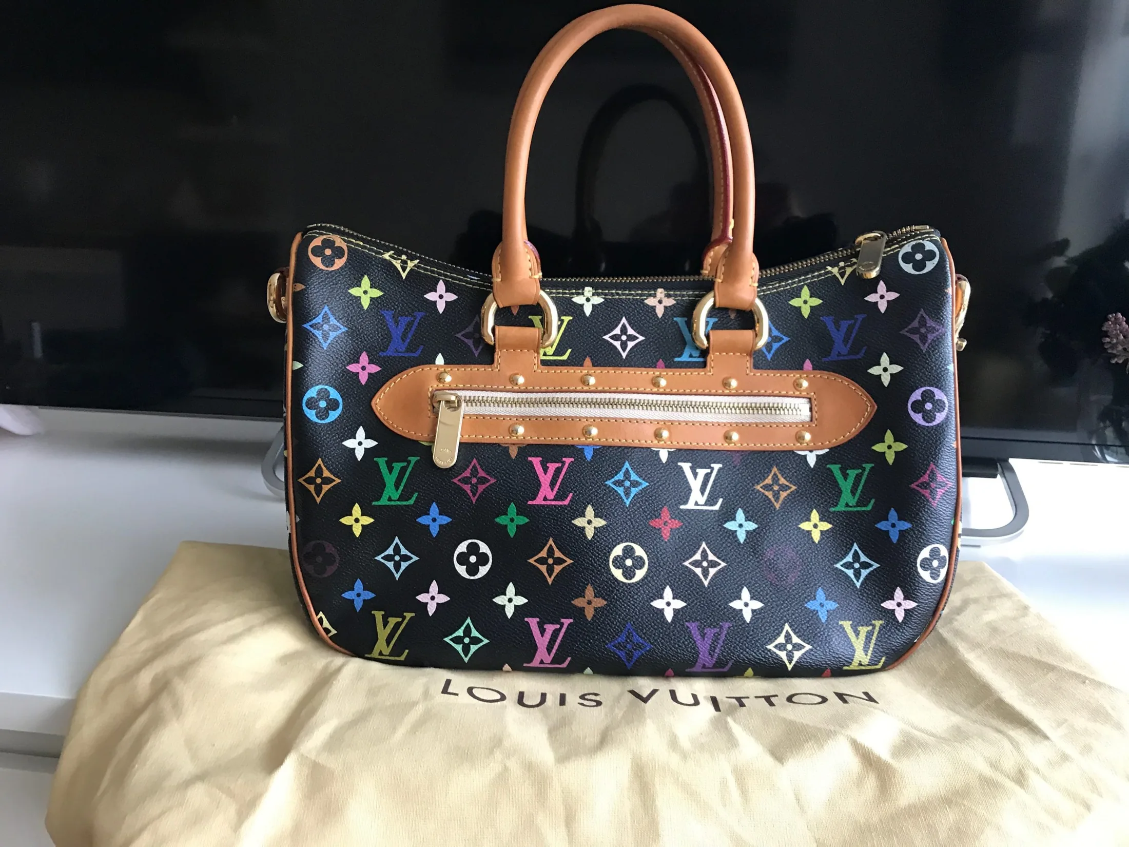 Louis Vuitton Black Multicolor Rita Handbag — image 5