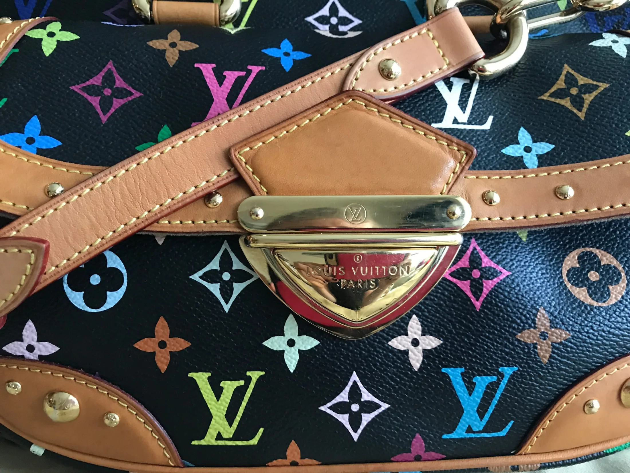 Louis Vuitton Black Multicolor Rita Handbag — image 9