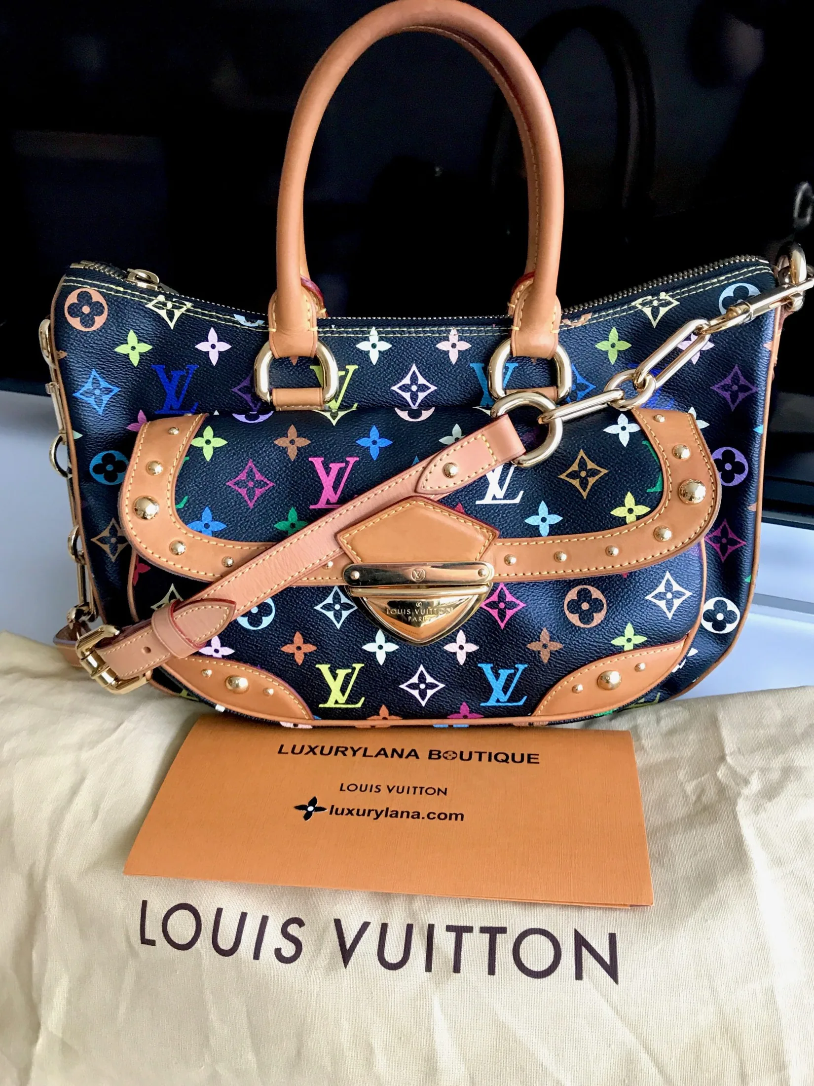 Louis Vuitton Black Multicolor Rita Handbag — image 10