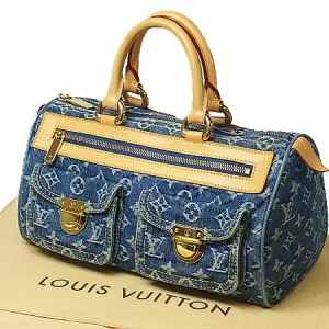 Blue Monogram Denim Neo Speedy Handbag
