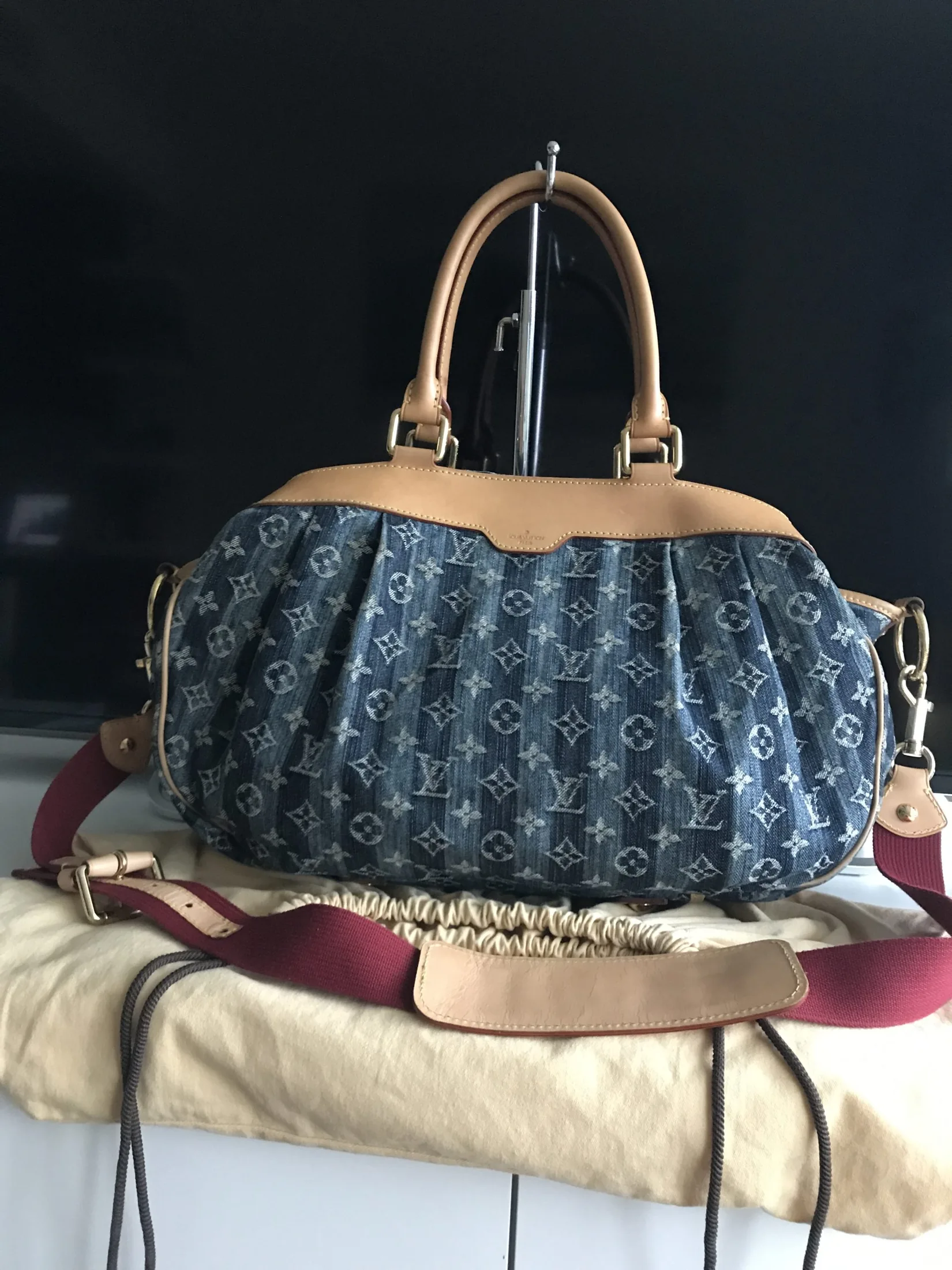 Blue Denim Porte Epaule Cruise Raye Cabas GM — image 3