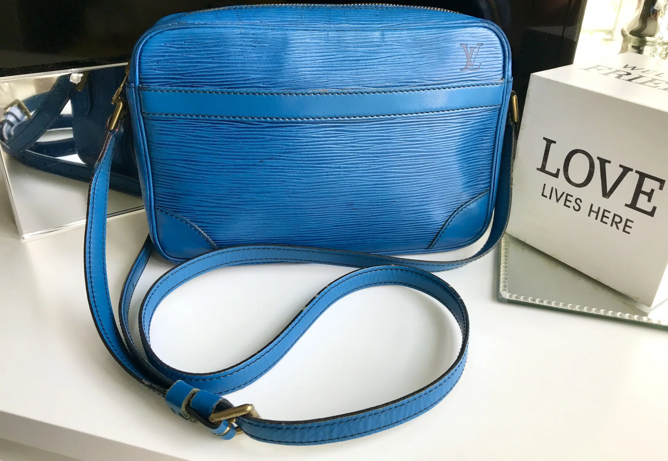 Blue Epi Leather Trocadero Handbag — image 2