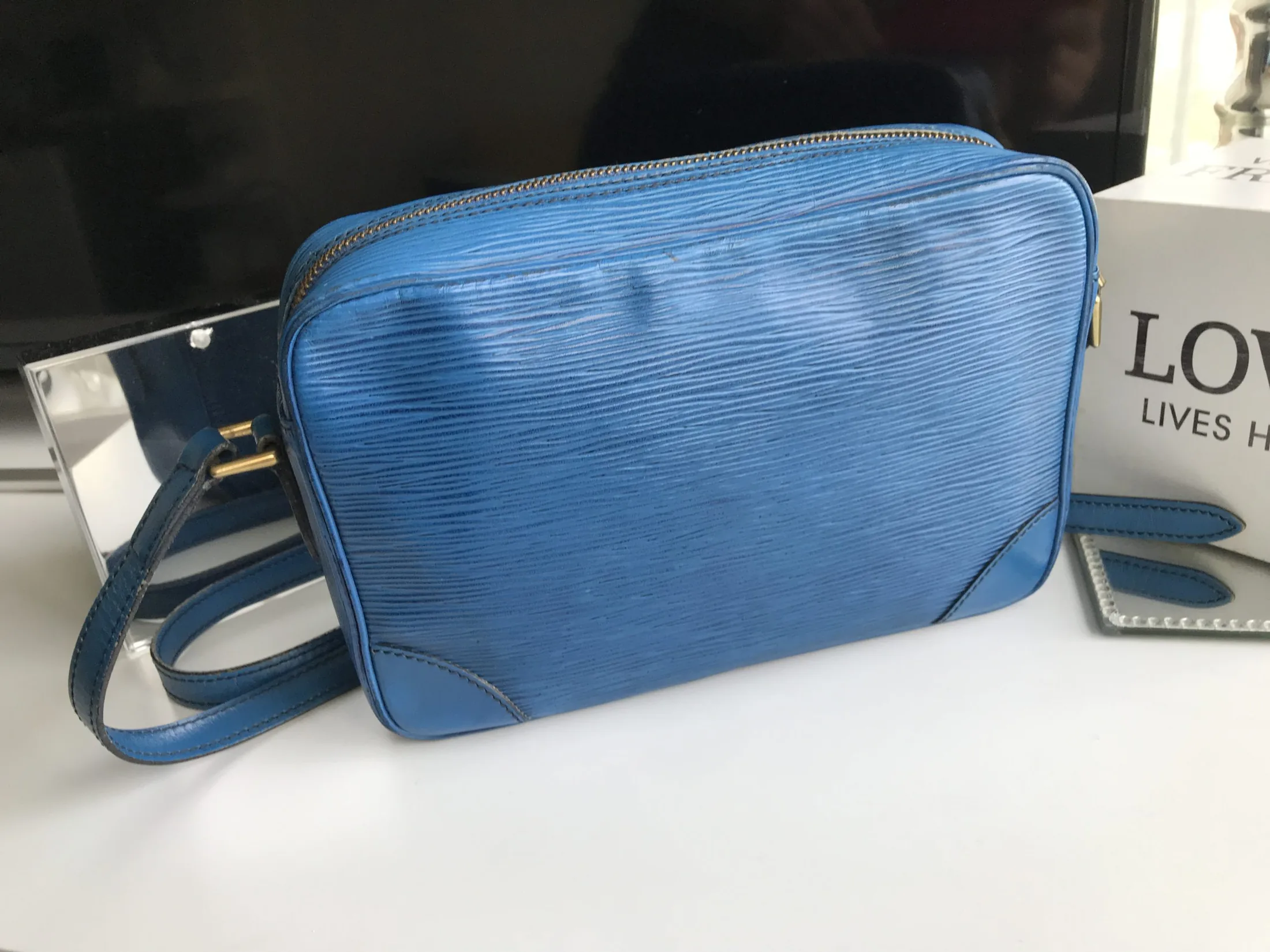 Blue Epi Leather Trocadero Handbag — image 4