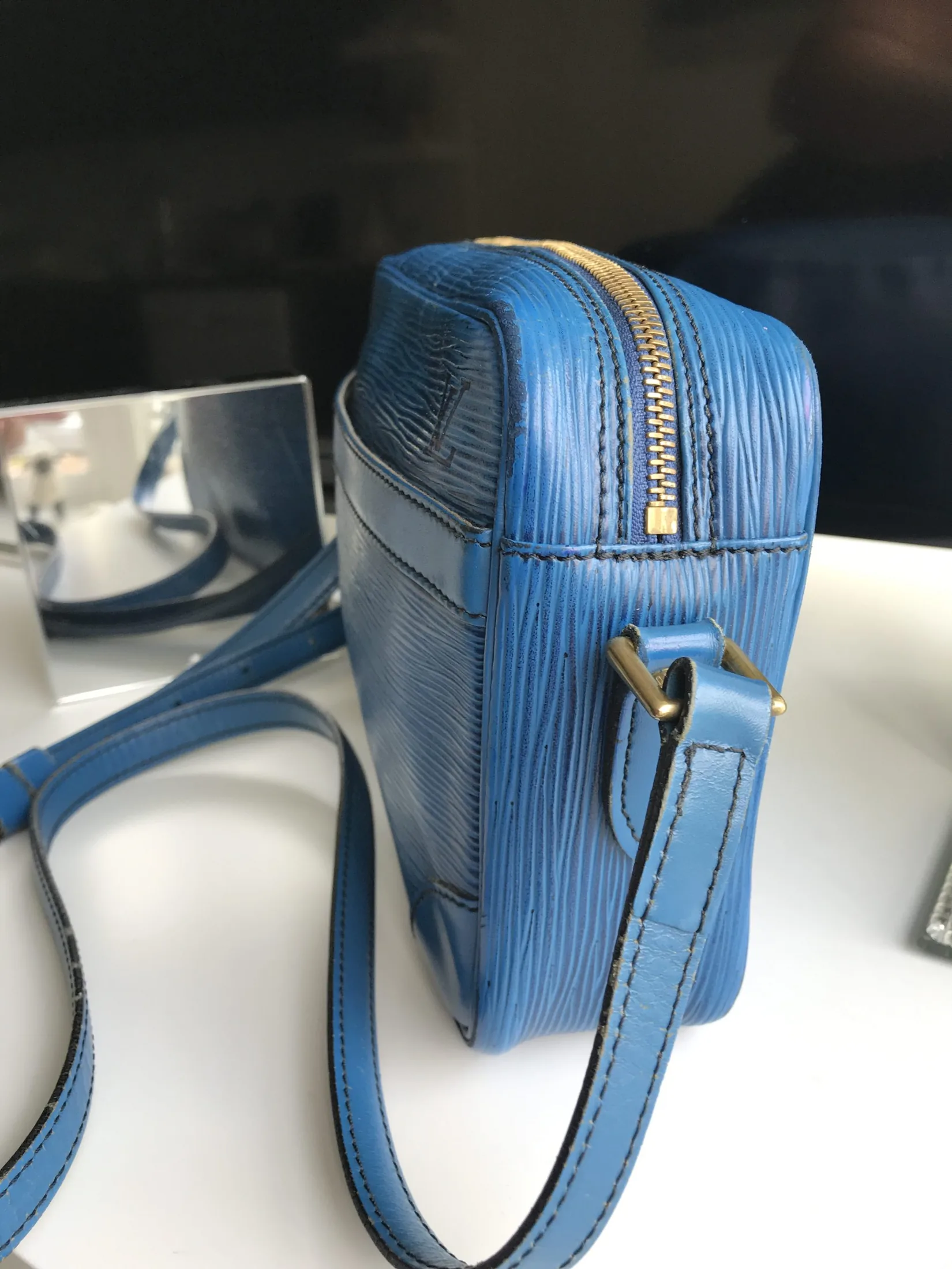 Blue Epi Leather Trocadero Handbag — image 8